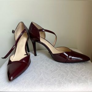 Burgundy Patent Leather Nine West Heels
